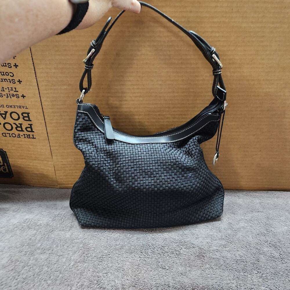 The Sak black woven fabric purse shoulder bag purse handbag A